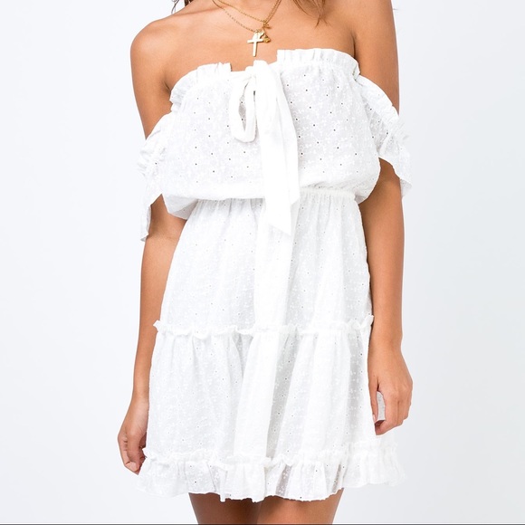 Princess Polly White Strapless Lace Dress - Picture 2 of 4